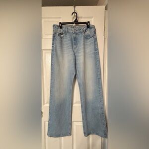 Zara Light Blue Straight Leg Jeans